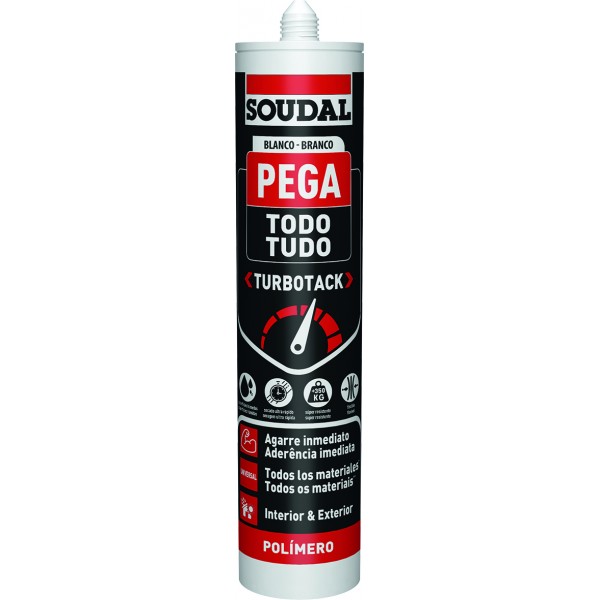 Adhesivo PEGA TODO TURBOTACK Soudal 290 ml - Imagen 1
