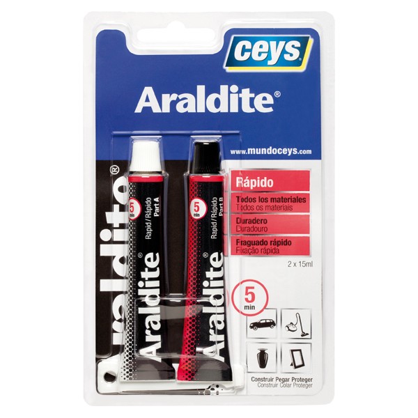 Adhesivo Araldite Rápido Ceys 15+15 ml - Imagen 1