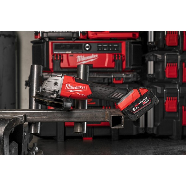 Amoladora Angular MILWAUKEE FUEL M18 FSAG125x-502x + Baterías, Cargador y Caja - Imagen 11