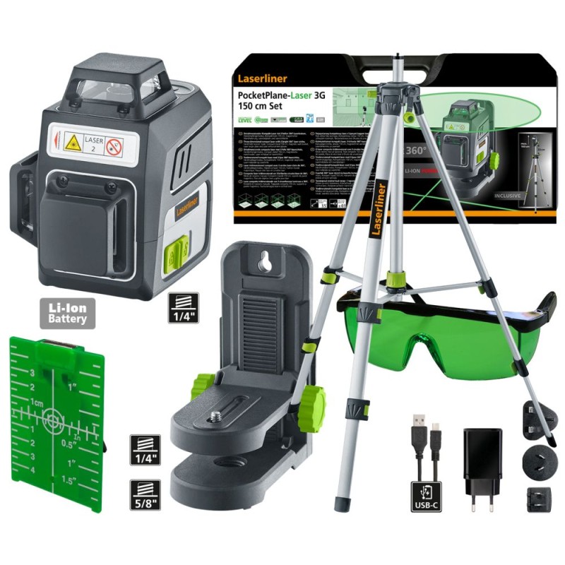 Laserliner PocketPlane Laser 3G Set 150 cm - Niveles Láser - Imagen 3