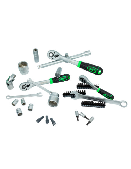 Maletín de Herramientas JBM de 216 Piezas con Vasos Hexagonales Cincado - Imagen 6