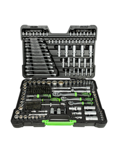 Maletín de Herramientas JBM de 216 Piezas con Vasos de 12 Cantos Cincado - Imagen 1