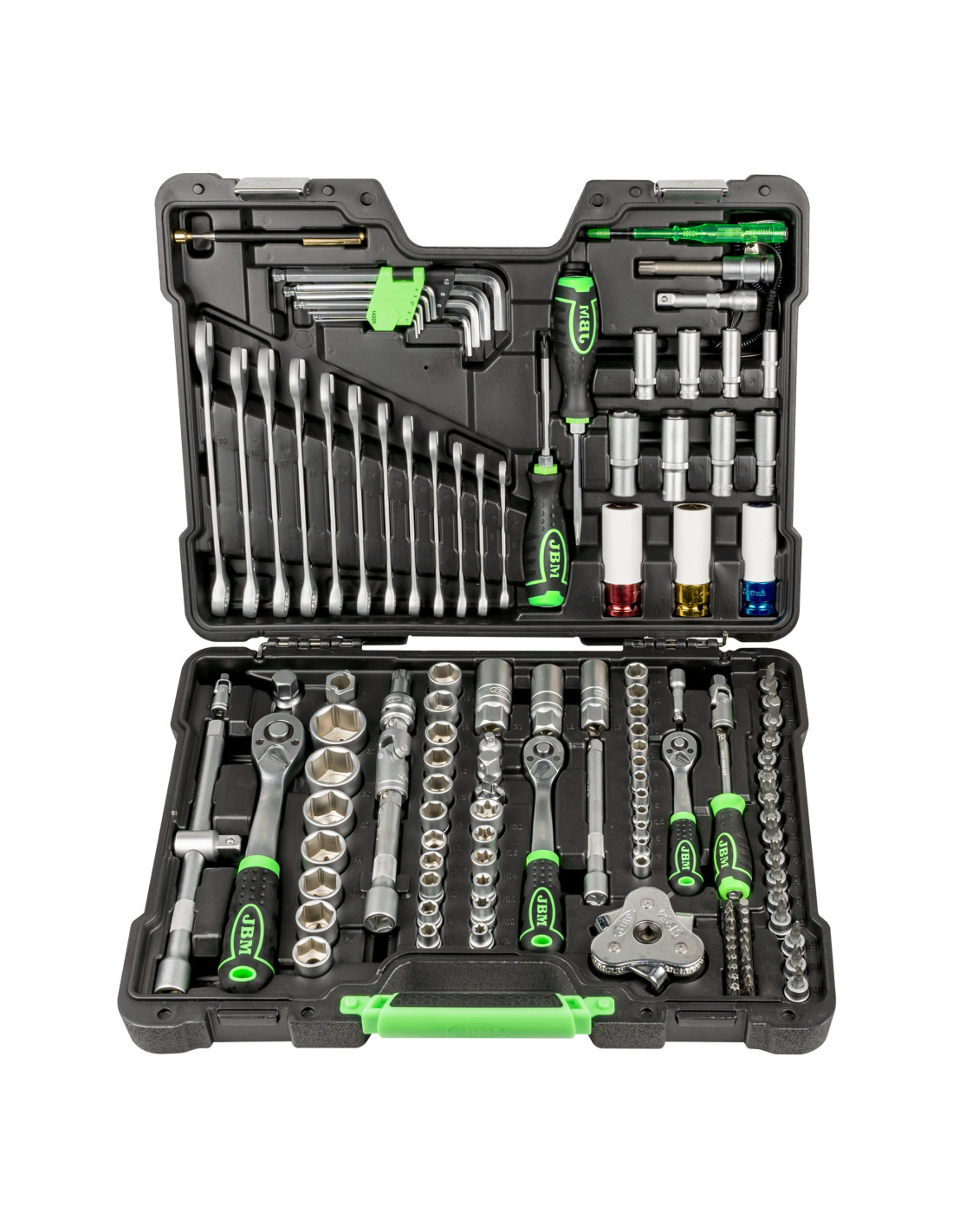 JBM 53044 Set 8 Vasos Impacto Hexagonales Con Doble Posición (Fijo