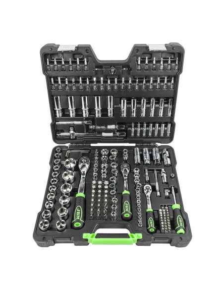 Maletín de Herramientas JBM de 179 Piezas con Vasos Hexagonales Cromado - Imagen 1