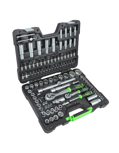 Maletín de Herramientas JBM de 113 Piezas con Vasos Hexagonales Cincado - Imagen 2