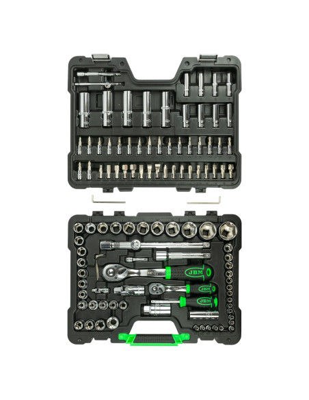 Maletín de Herramientas JBM de 108 Piezas con Vasos Hexagonales Cromado - Imagen 3