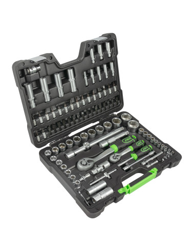 Maletín de Herramientas JBM de 94 Piezas con Vasos Hexagonales Cincado - Imagen 2