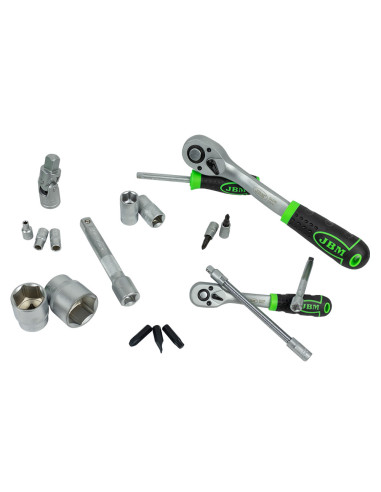 Maletín de Herramientas JBM de 94 Piezas con Vasos Hexagonales Cincado - Imagen 6