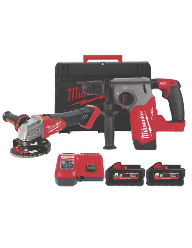 Kit Herramientas Milwaukee M18 FHX-552X + FSAG-125-X-0X - Imagen 1