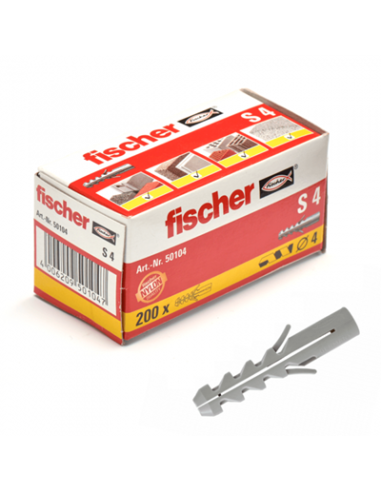 Taco de Nylon S Fischer en Cajas (200, 100, 50, 25, 20 uds.) - Imagen 1