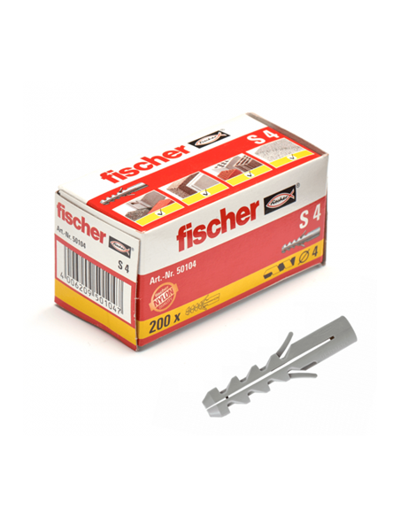 Taco de Nylon S Fischer en Cajas (200, 100, 50, 25, 20 uds.) - Imagen 1