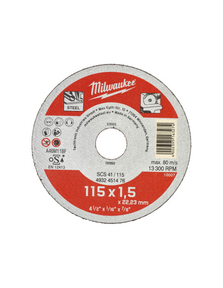 Discos Contractor Milwaukee 115 mm (Cajas de 25) - Imagen 1
