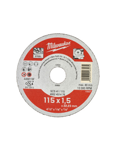 Discos Contractor Milwaukee 115 mm (Cajas de 25) - Imagen 2