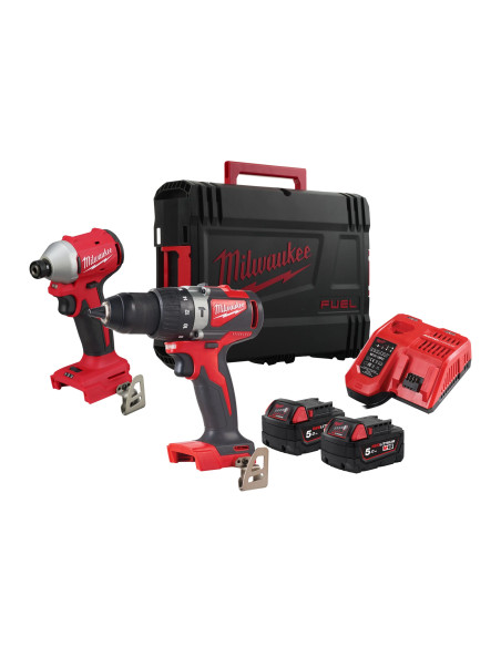 Kit Milwaukee Taladro M18 BLDDRC-0 + Atornillador de Impacto M18 BLIDRC-0 - Imagen 1