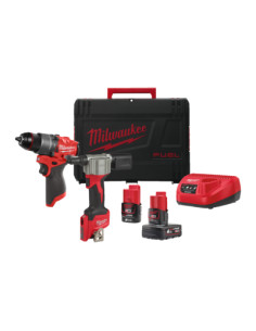 Imagen 1 - Kit Milwaukee Taladro M12 FPD2 + Remachadora M12 BPRT Kit Milwaukee Taladro M12 FPD2 + Remachadora M12 BPRT - Imagen 1