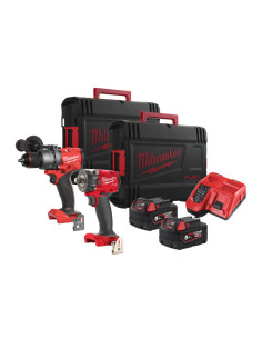 Imagen 1 - Powerpack Milwaukee M18 FPP2B3-502X Taladro Percutor M18 FPD3 + Llave de Impacto M18 FIW2F12 Powerpack Milwaukee M18 FPP2B3-502X Taladro Percutor M18 FPD3 + Llave de Impacto M18 FIW2F12 - Imagen 1